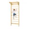 2-in-1 Swedish Ladder Indoor Climbing Wall Gym with Pull-Up Bar for Home Exercise Fun